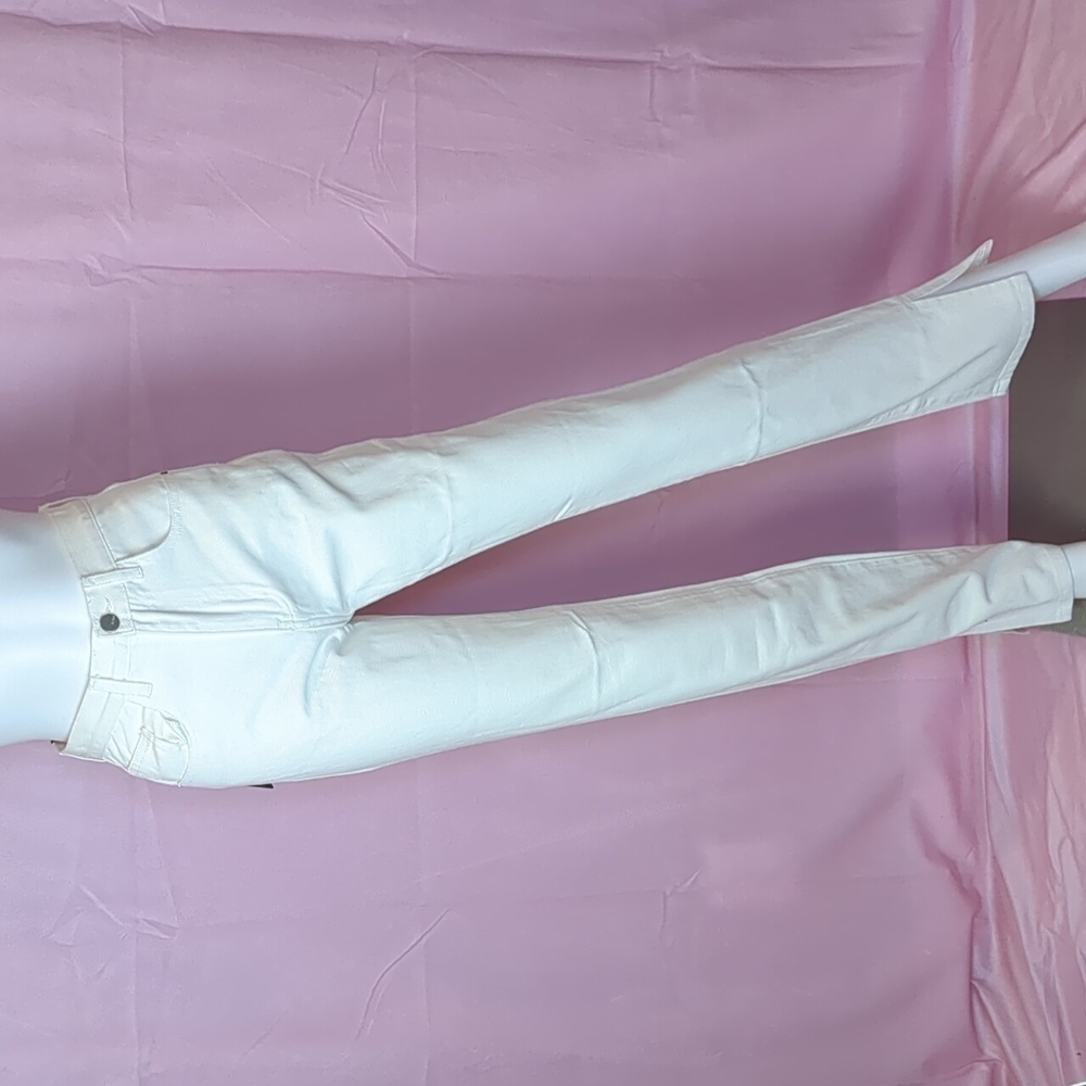 Redial Nasty Gal Slit the Lights High Waisted Relaxed Cotton Off White Jeans 2
